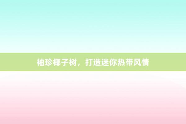 袖珍椰子树，打造迷你热带风情